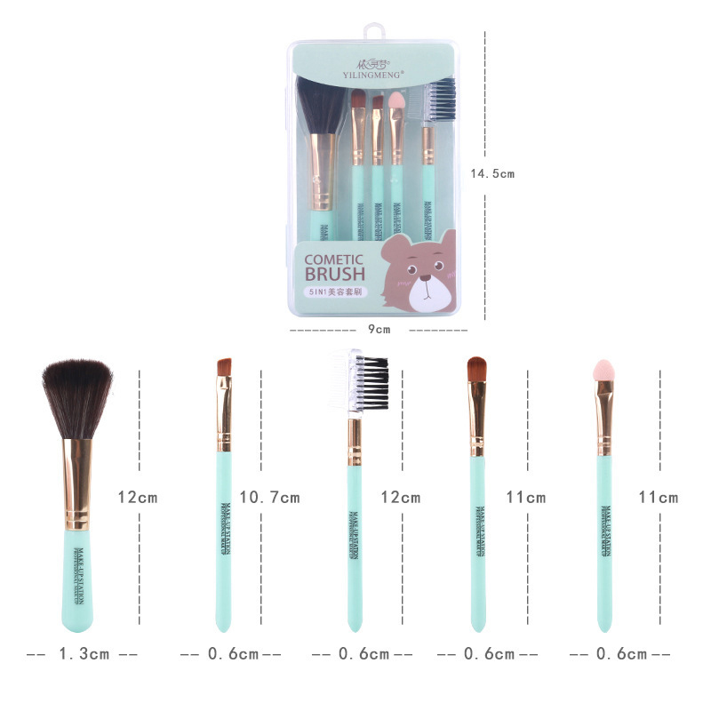 Bộ cọ trang điểm cá nhân LMLTOP MAKEUP BRUSH SET siêu mềm với tone màu cực kì dễ thương, thích hợp bỏ túi mang đi học, đi làm, đi du lịch tiện lợi - Giao màu sắc thân cọ ngẫu nhiên