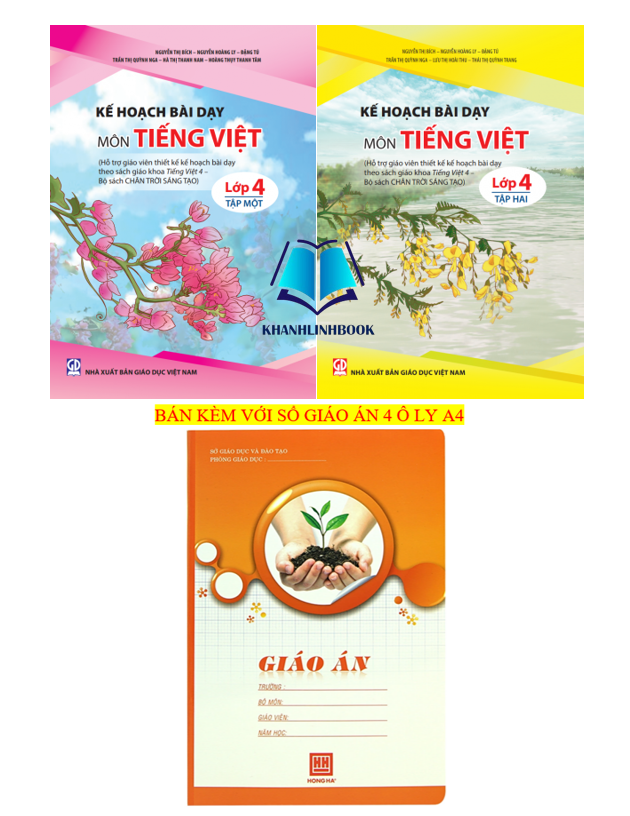 Sách - Combo 2 cuốn Kế hoạch bài dạy môn Tiếng Việt lớp 4 (bộ Chân trời sáng tạo)