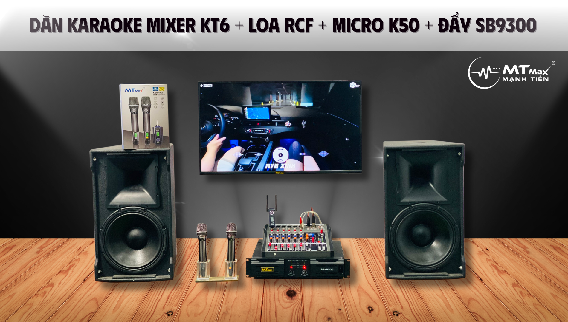 Dàn Karaoke Chất Lượng, Giải Trí Đa Năng Mixer KT6, Loa RCF, Mic K50, Đẩy SB9300, Chất Lượng Âm Thanh Sống Động, Hàng Chính Hãng