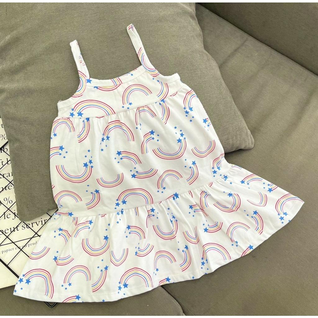 Đầm váy babydoll mùa hè cho bé gái size 6-18kg chất thun cotton mềm mịn mát