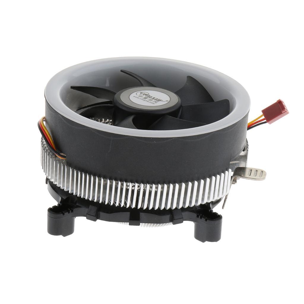 Aluminum 12V Cooled Fan 9cm Computer CPU w/ LED for Desktops
