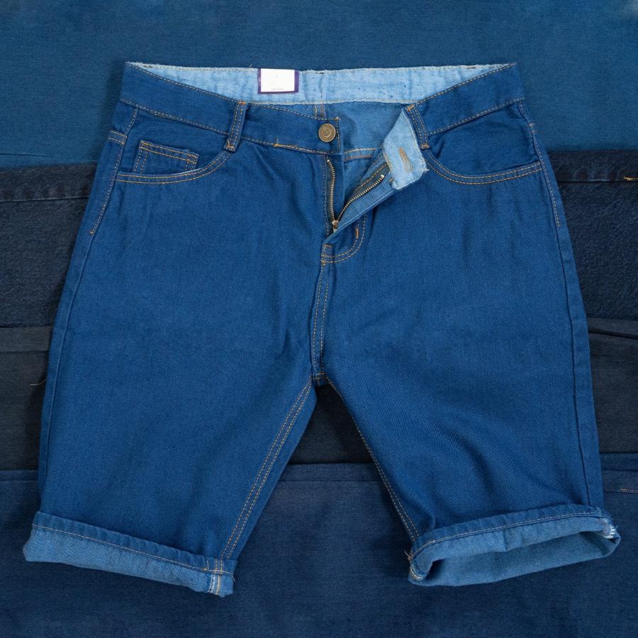 Quần short jean nam ngắn cao cấp big size chất bò kiểu trơn đơn giản