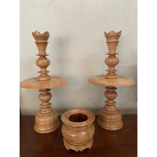CHÂN ĐÈN GỖ GÕ 100% CAO CẤP 30-40-50-60-70 CM - Chân nến bàn thờ