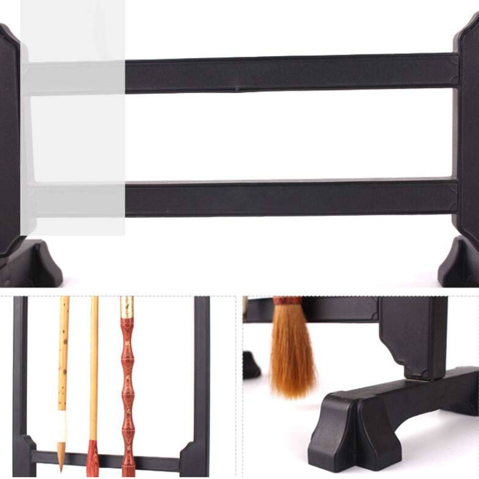12-Pin Exquisite Brush Pen Rack Hanger Shelf Calligraphy Brush Pen Holder