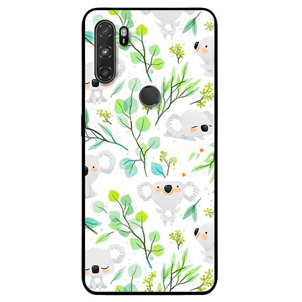 Ốp lưng dành cho Vsmart Active 3 - Gấu Ku Nền Lá Xanh