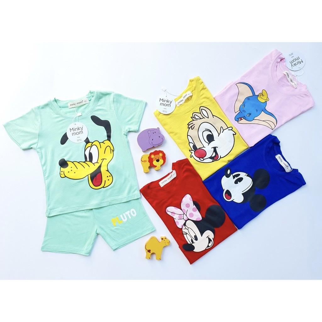 Bộ cộc tay cho bé Bộ cộc tay DISNEY cho bé trai bé gái chất thun lạnh cao cấp siêu mềm siêu mát