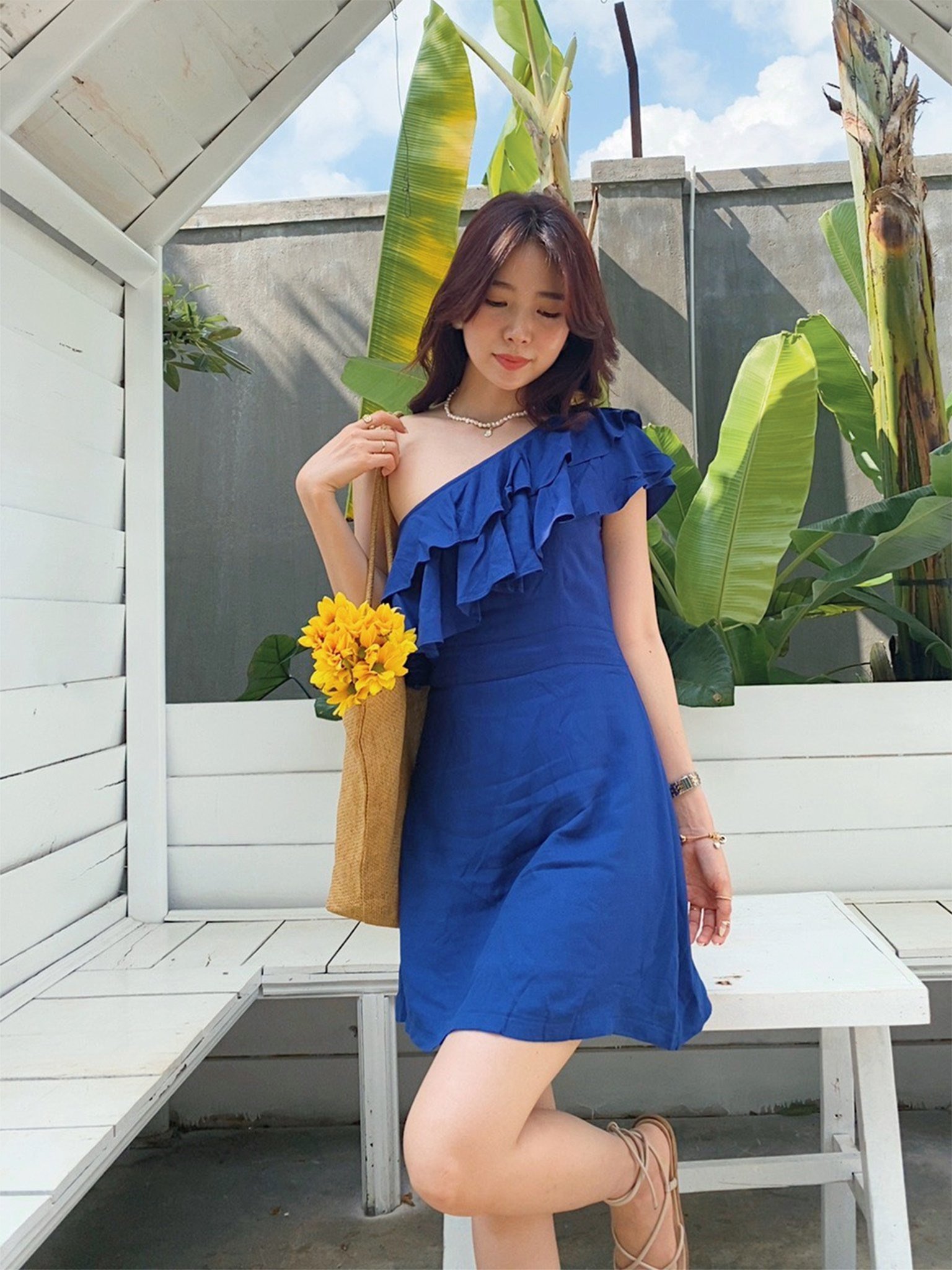 Đầm lệch vai bèo Liba Dress Gem Clothing SP060476