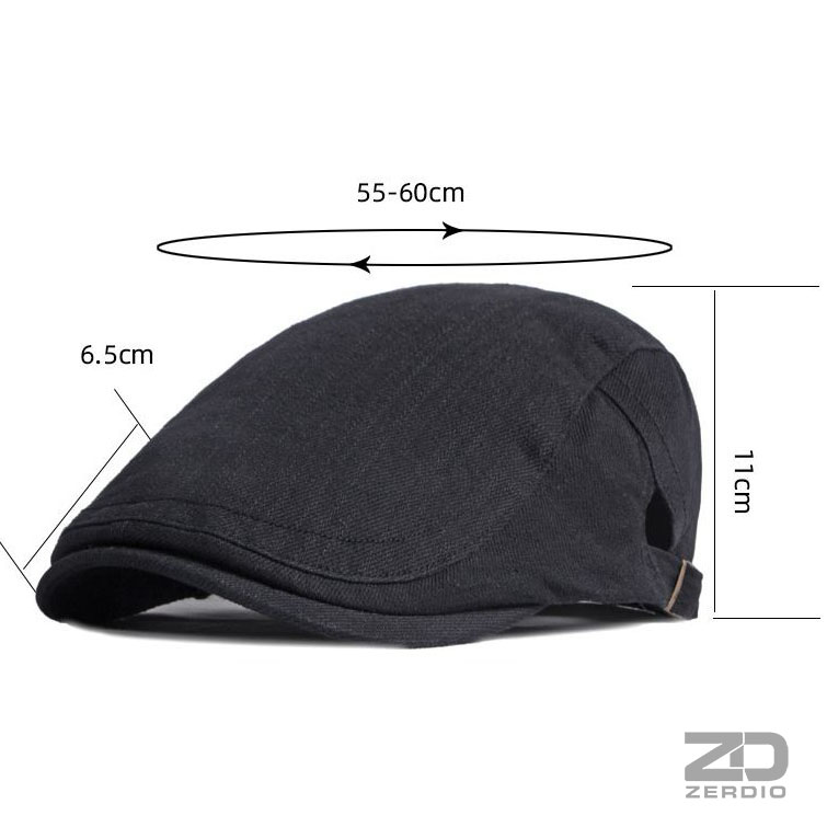 Mũ Beret Nam MN054, Mũ Nồi Phong Cách Cổ Điển Vải Cotton Thoáng Mát