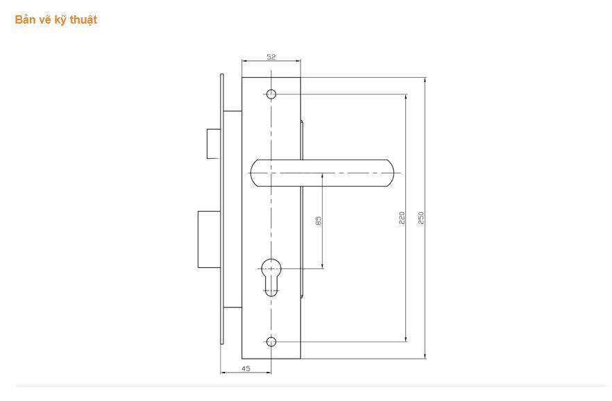 Ổ khoá cửa tay gạt Việt Tiệp 04824 làm từ inox sus 304 màu trắng được dùng cho các loại cửa chính làm từ gỗ, nhôm, nhựa lõi thép....