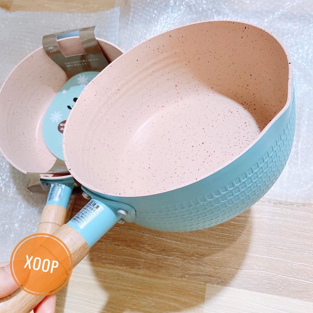 Sale !!! Chảo Chống Dính Lòng Sâu Có Tay Cầm-Chảo Màu Pastel Lúa Mạch Size 18cm (SP001776 ) Shop Phúc Yến