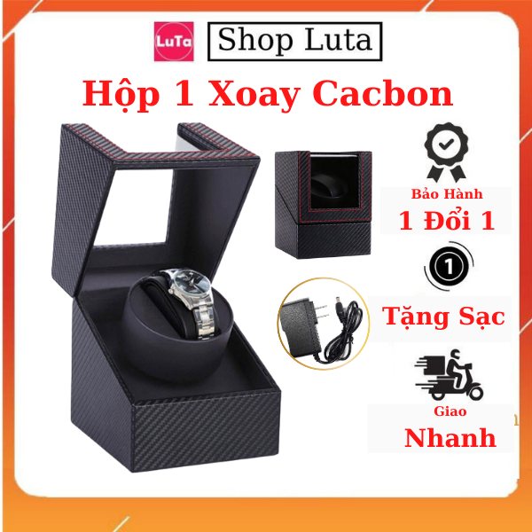 Hộp Xoay Đồng Hồ 1 Ngăn Cacbon