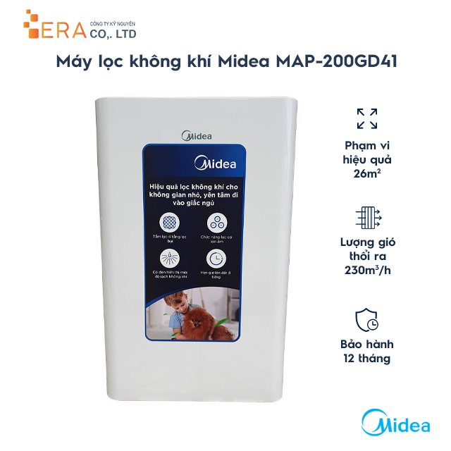 Máy lọc không khí Midea MAP-200GD41 - Hàng chính hãng