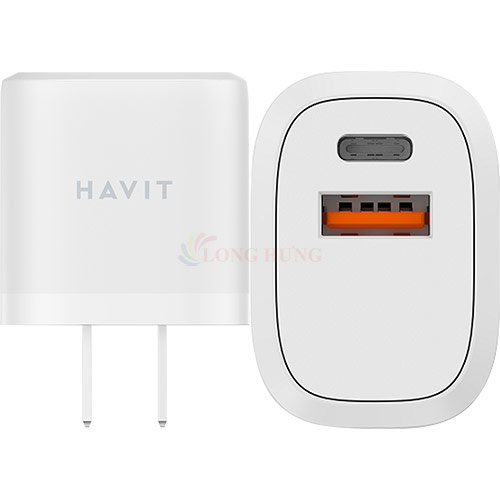 Cốc sạc Havit 1USB 1Type-C 20W PD UC166 - Hàng chính hãng