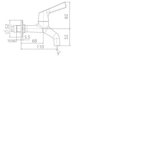 Vòi lạnh (vòi gắn tường )American Standard Winston WF-T602(FFAST602)