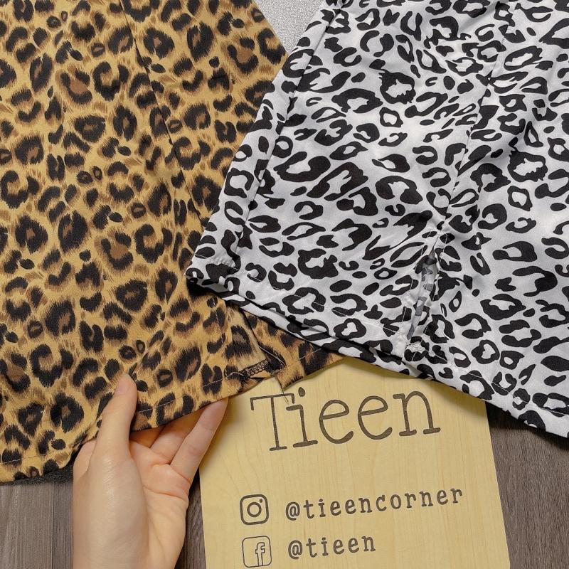 Chân váy da beo trendy chất voan mềm có lót trong