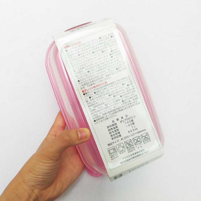 Set 2 hộp nhựa 800ml màu xanh/ trắng/ hồng