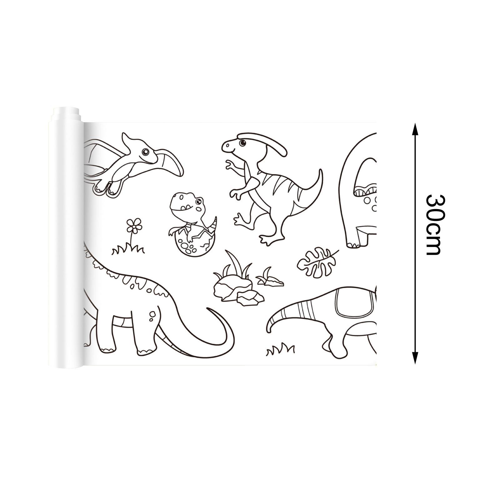 Art Paper Roll Sticky Coloring Book 30x300cm DIY Coloring Posters for Party Home
