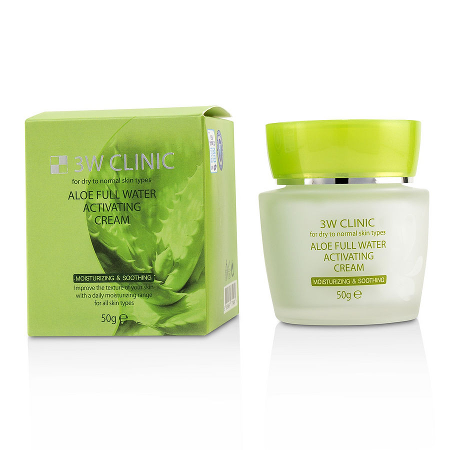 Kem Dưỡng Da Mặt 3W CLINIC ALOE FULL WATER ACTIVATING CREAM