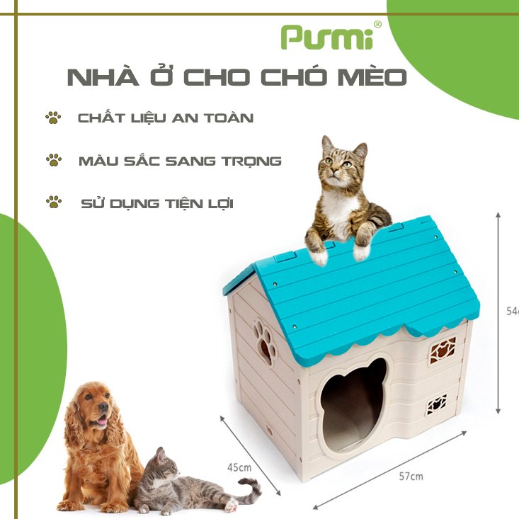 Nhà ở cho thú cưng Purmi nhiều màu