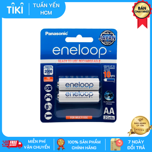 Pin Sạc AA Eneloop 2000 mah Made In Japan BK3MCCE/2B Chính Hãng ( Panasonic Phân Phối Trực TIếp Tại Việt Nam )