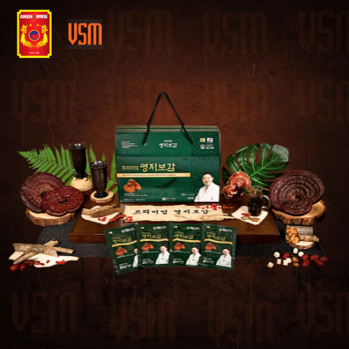 VSM - Ginseng House - Chiết Xuất Linh Chi Và Hồng Sâm Hàn Quốc 6 Năm Tuổi - Hộp 30 gói 