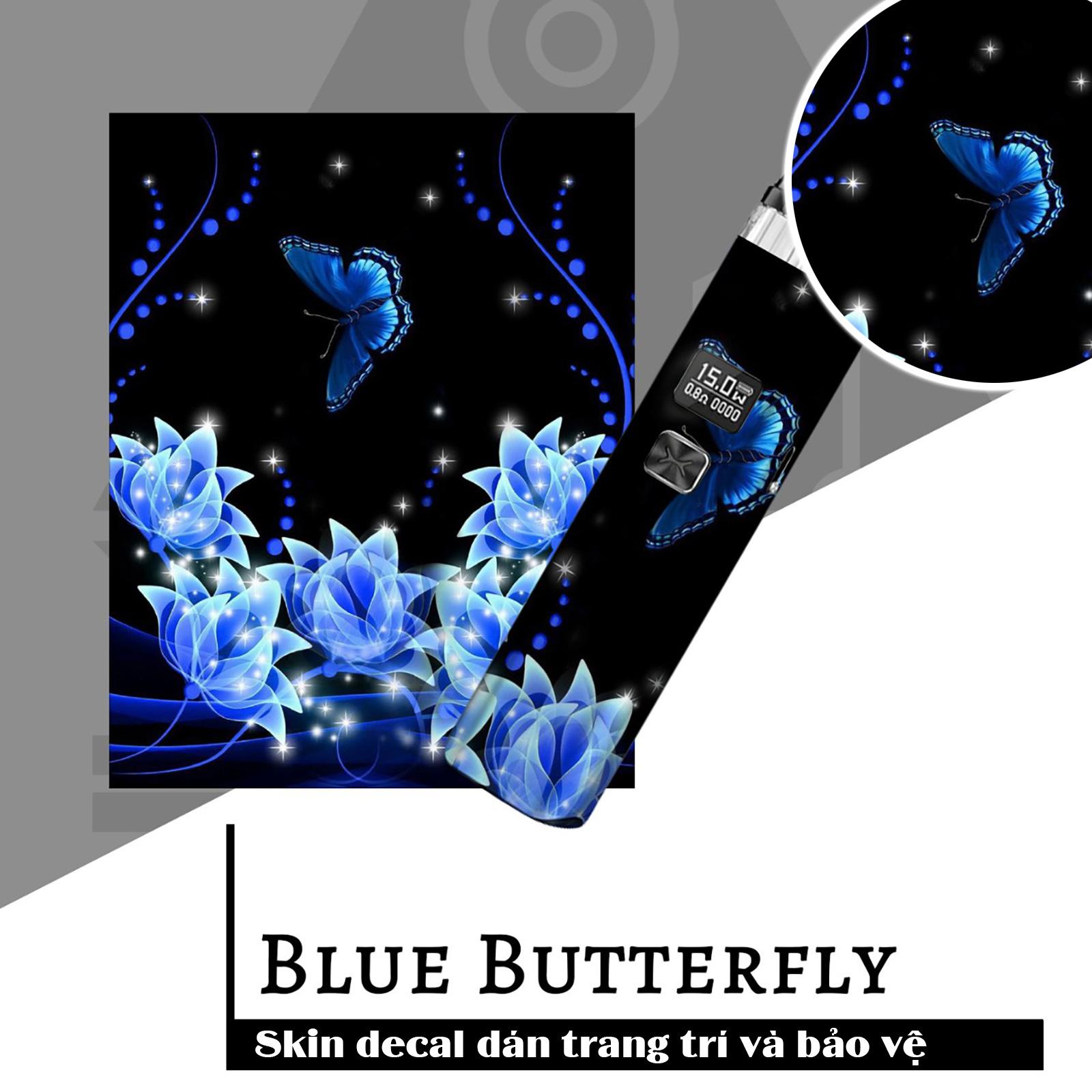 Skin dán Xlim V1, V2, SE mẫu Blue Butterfly (dễ dán, đã cắt sẵn chi tiết)