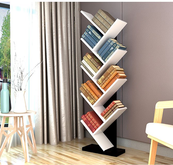 Kệ sách xương cá 7 tầng