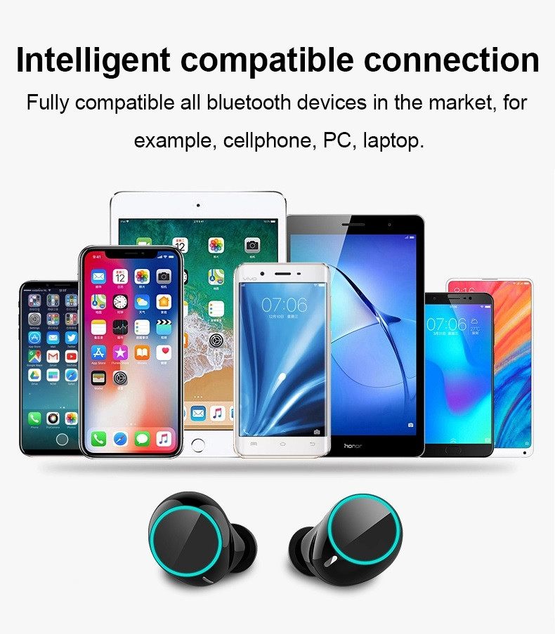 Tai Nghe Bluetooth Không Dây Âm Thanh Nổi Hi-Fi Iskil BS02 Bluetooth 5.0 Cao Cấp, Khử Tiếng Ồn Cảm Ứng Vân Tay Tích Hợp Hộp Sạc 3400 mAh Màu Đen