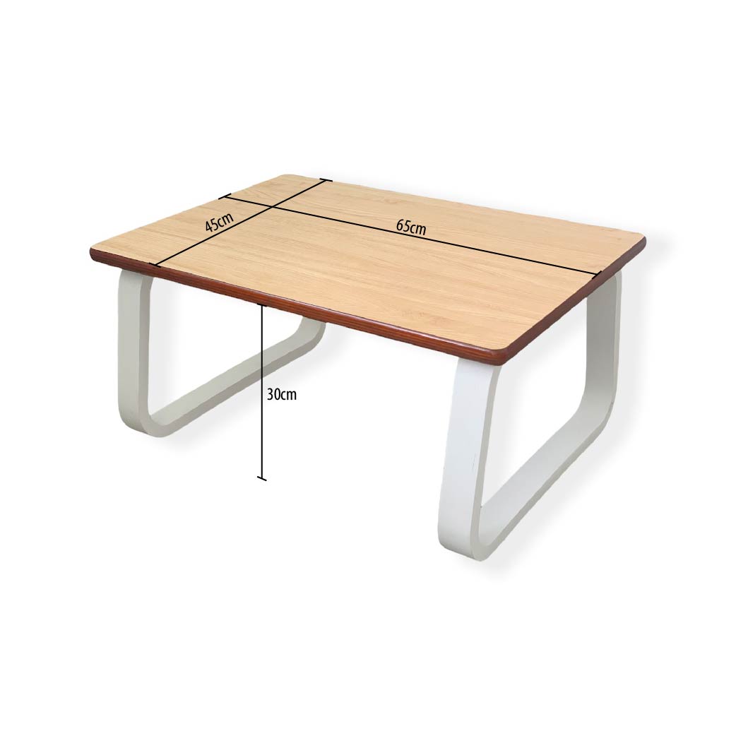 Bàn làm việc ngồi bệt, Bàn trà cafe gỗ uốn cong Plyconcept TOMA Table (65 x 45 x Cao 31 cm) - Gỗ Plywood cao cấp