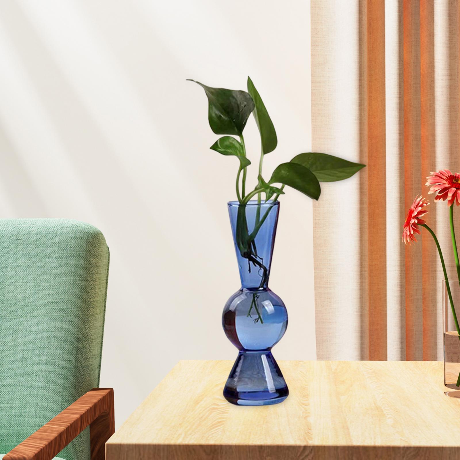 Glass Flower Vase Holder Flowerpot Dried Flowers for Kitchen Wedding Decor