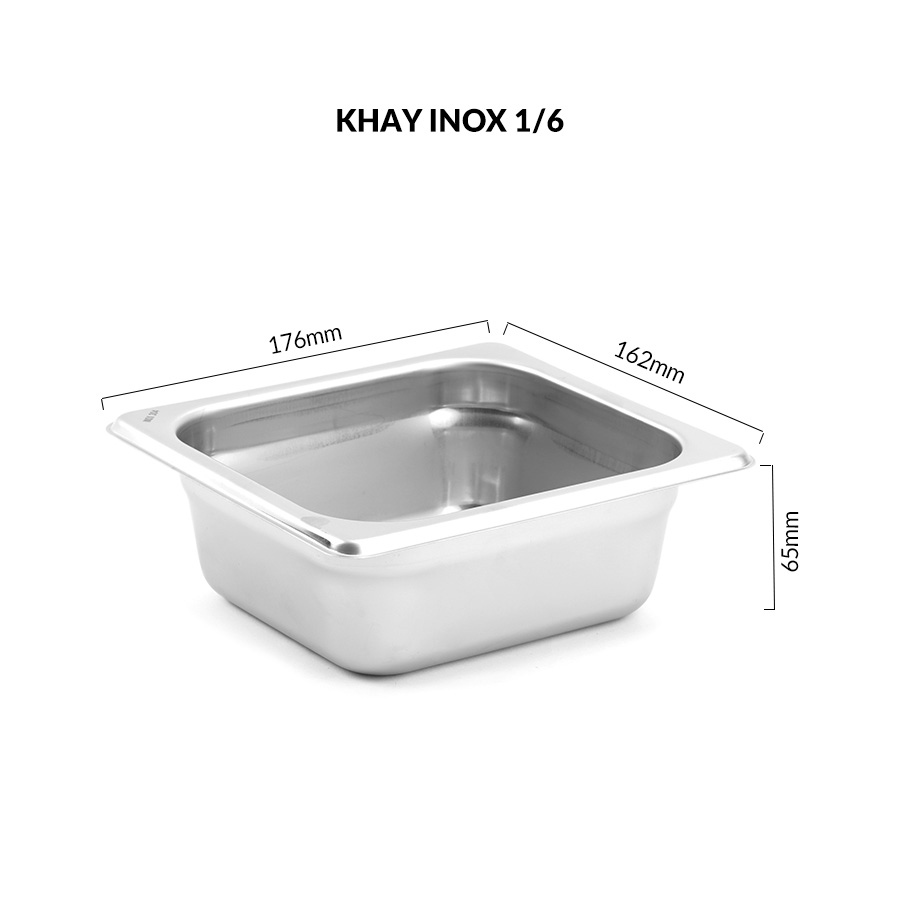 Khay Inox đựng thực phẩm, khay đựng thức ăn buffet đủ size - inox 304