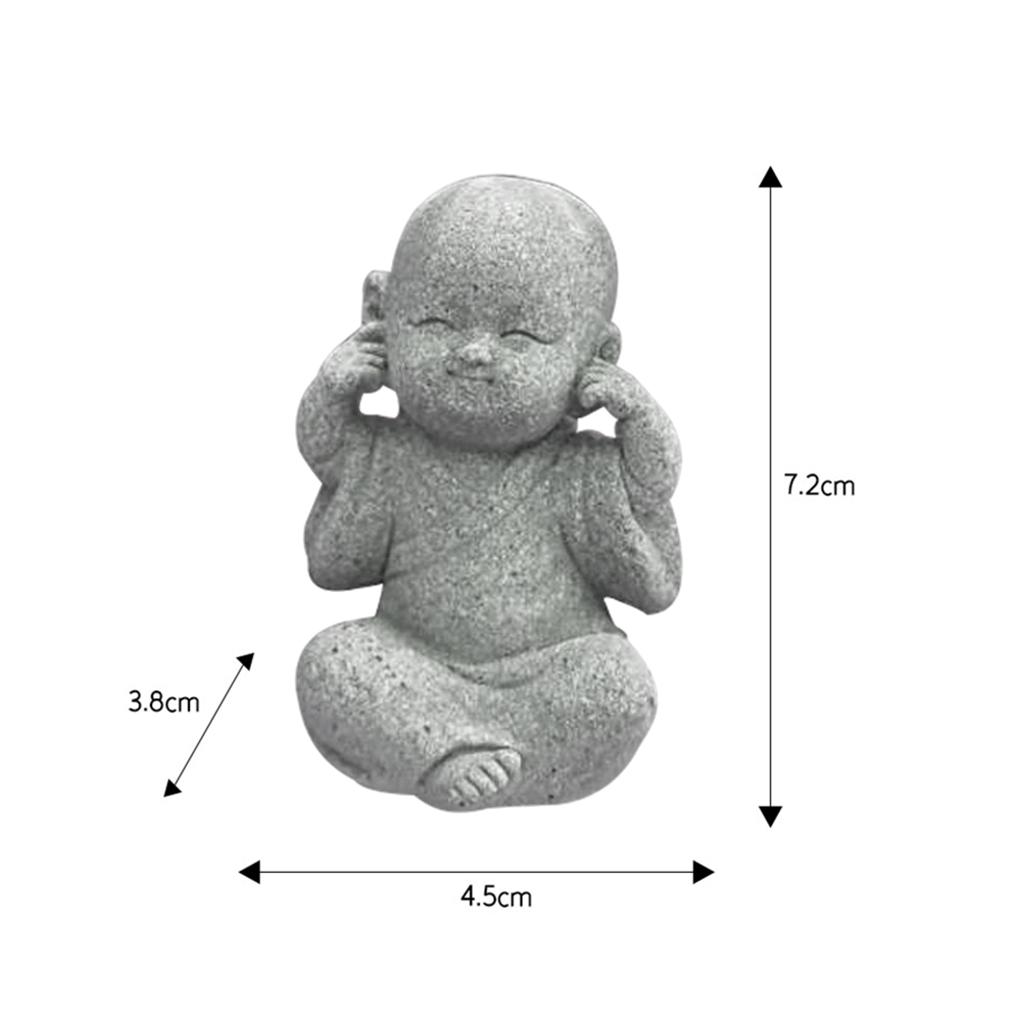 Monk Statue Small Buddha Little Monk Car Accessories Ornaments