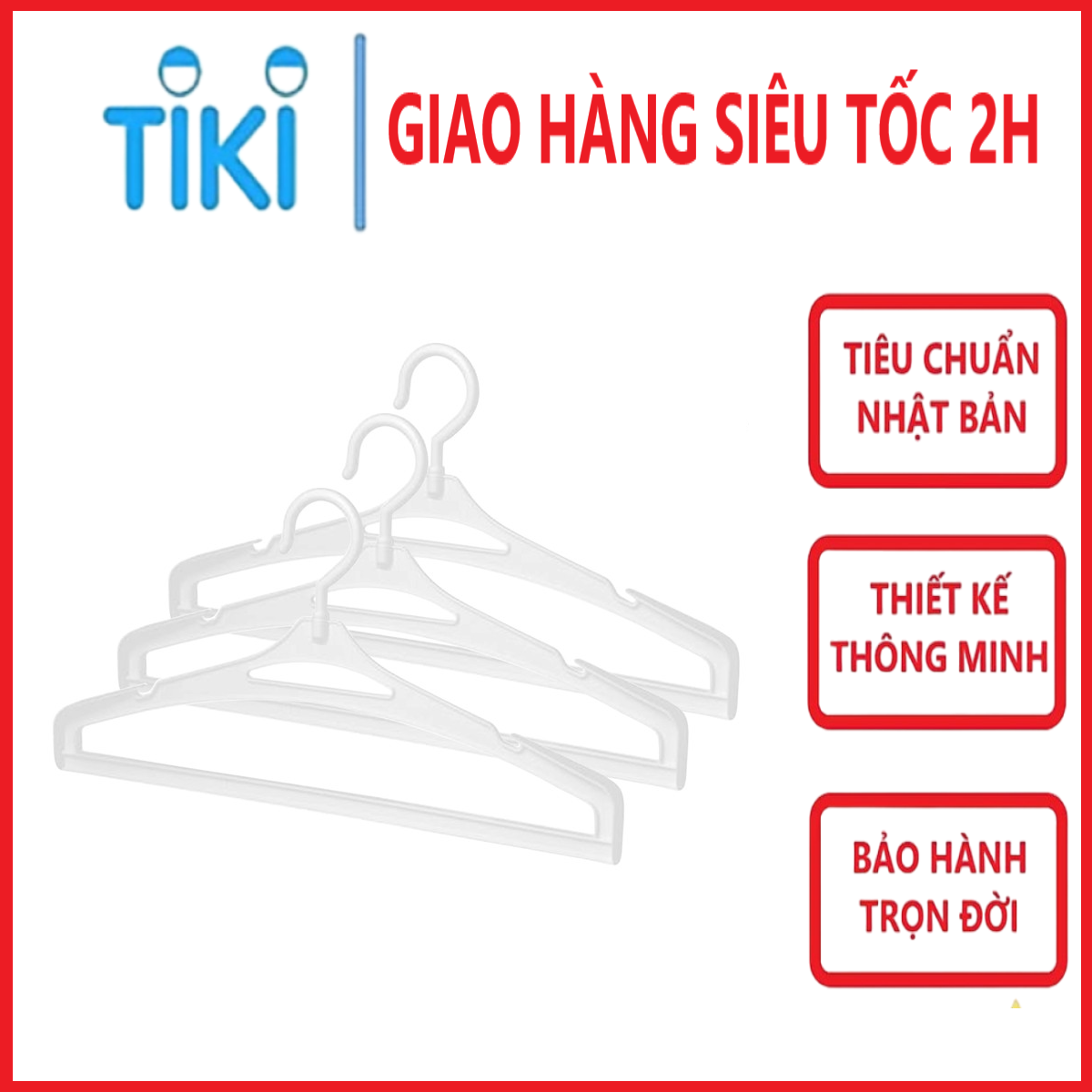 Set 5 chiếc móc áo vest Hara 187 hàng cao cấp - Giao màu ngẫu nhiên