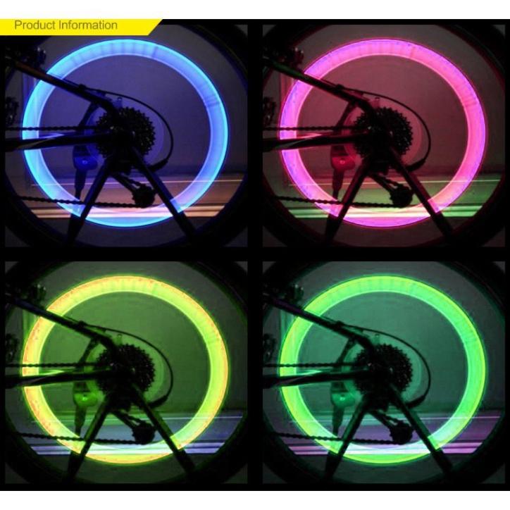 Đèn Van xe nháy 7 màu,phát sáng khi chạy lắp được mọi mẫu xe-Nắp van lốp xe với đèn LED phát sáng cho xe đạp/ xe máy