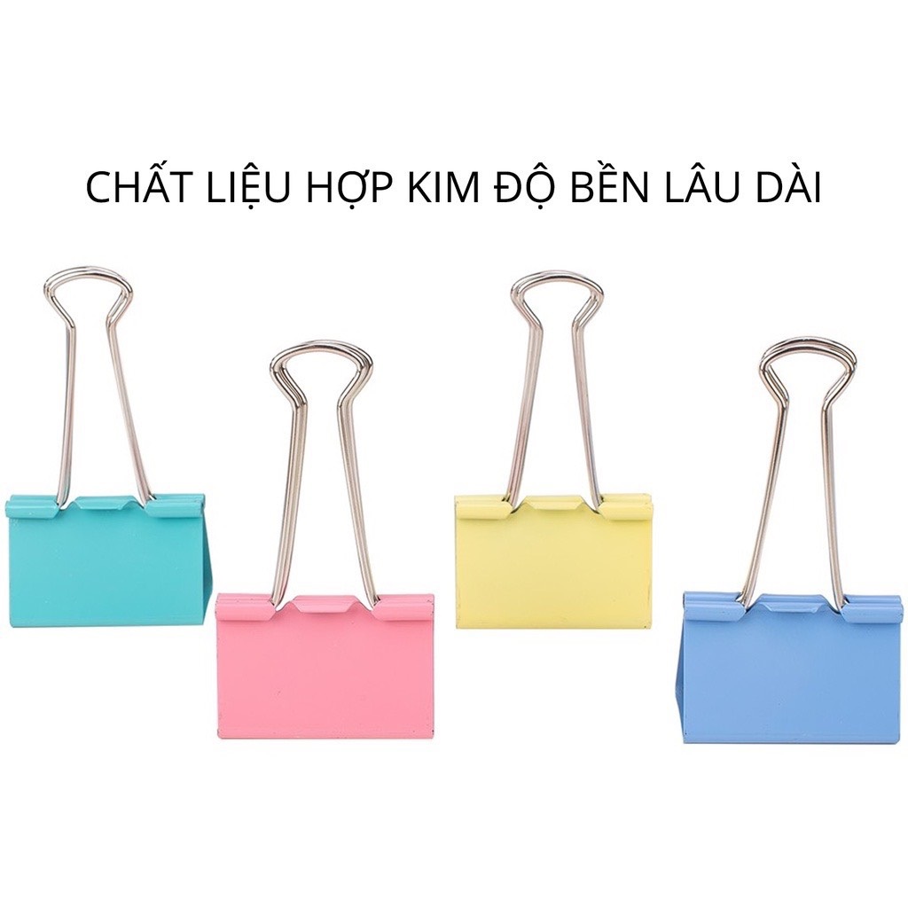 Kẹp bướm màu 32mm Deli E8553A - Hộp 24 cái