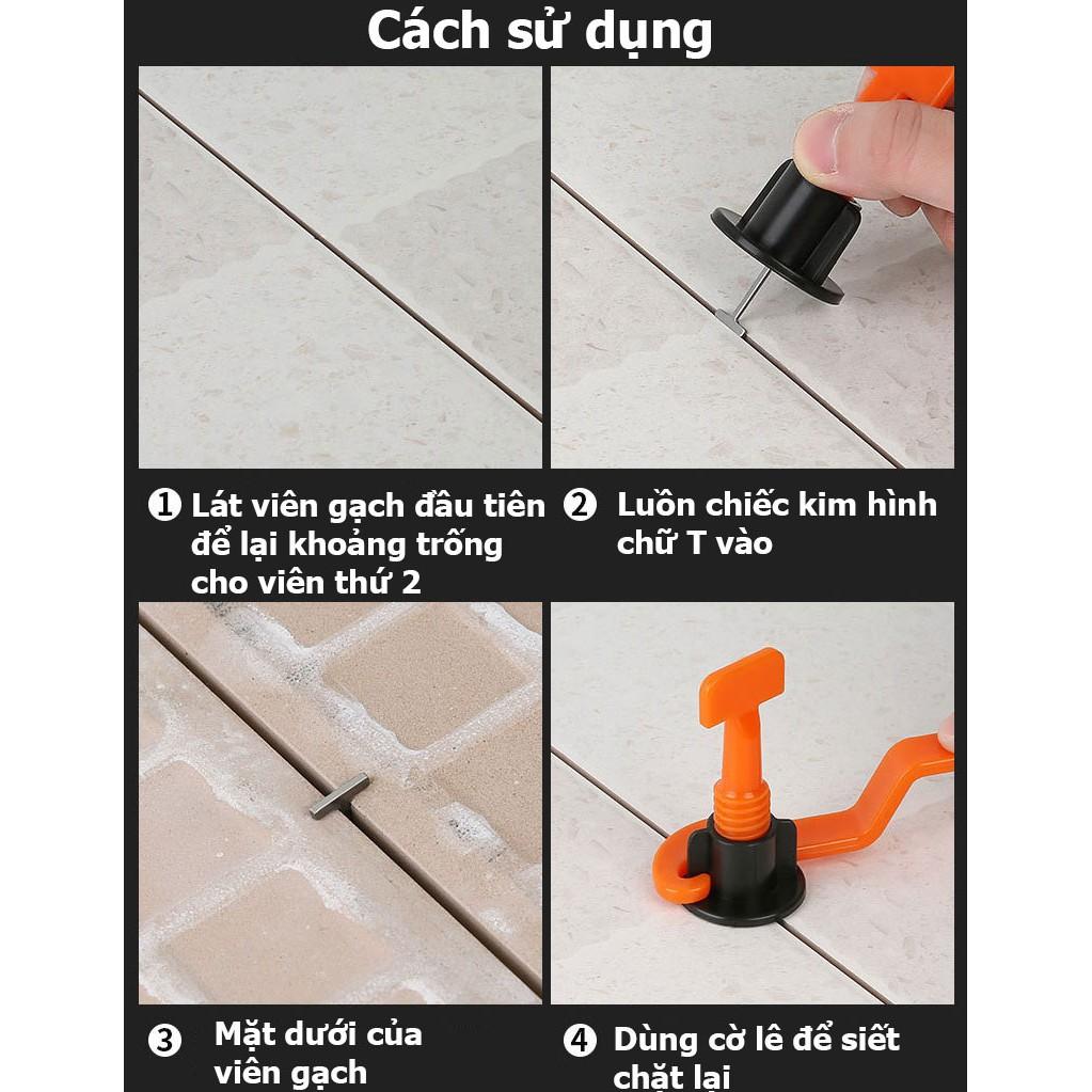 Ke cân bằng lát gạch tái sử dụng, Dụng cụ ốp lát gạch men. 1 gói 50 cái ke + 1 cờ lê-tái sử dụng nhiều lần