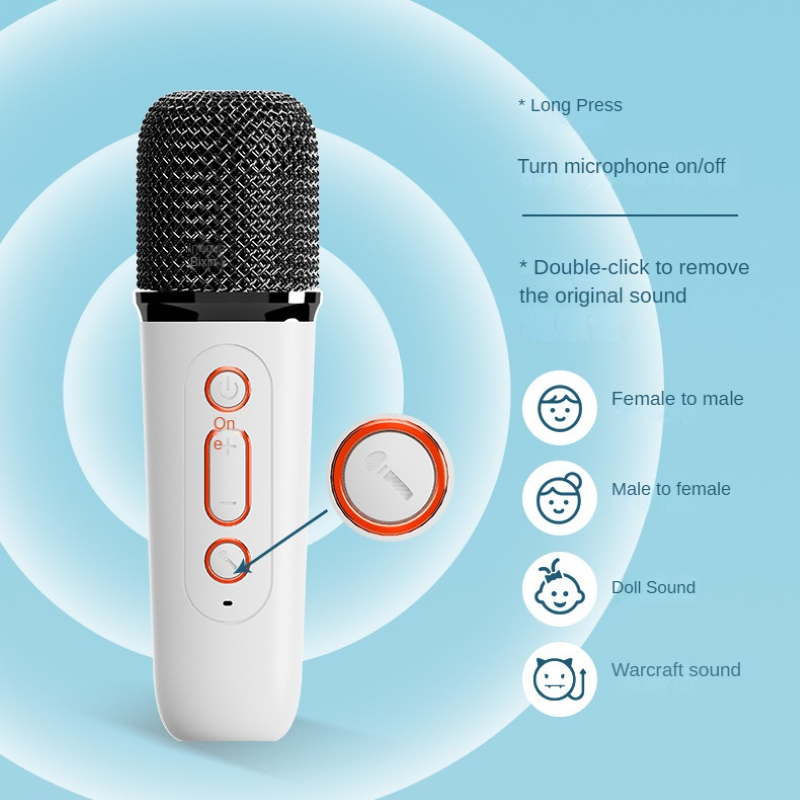 Loa Karaoke Led Mini Bluetooth Y2 hai micro không dây