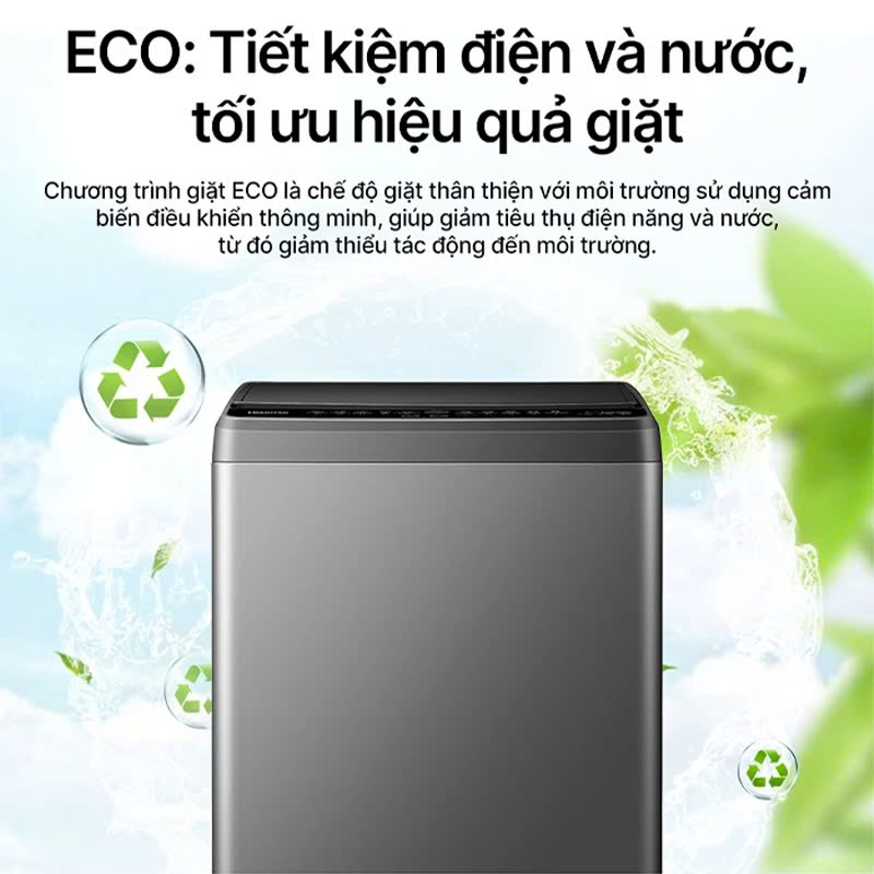 Máy giặt Hisense 8kg WTZQ8012UT Giặt Eco tiết kiệm điện năng, bảo hành 24 tháng - HÀNG CHÍNH HÃNG