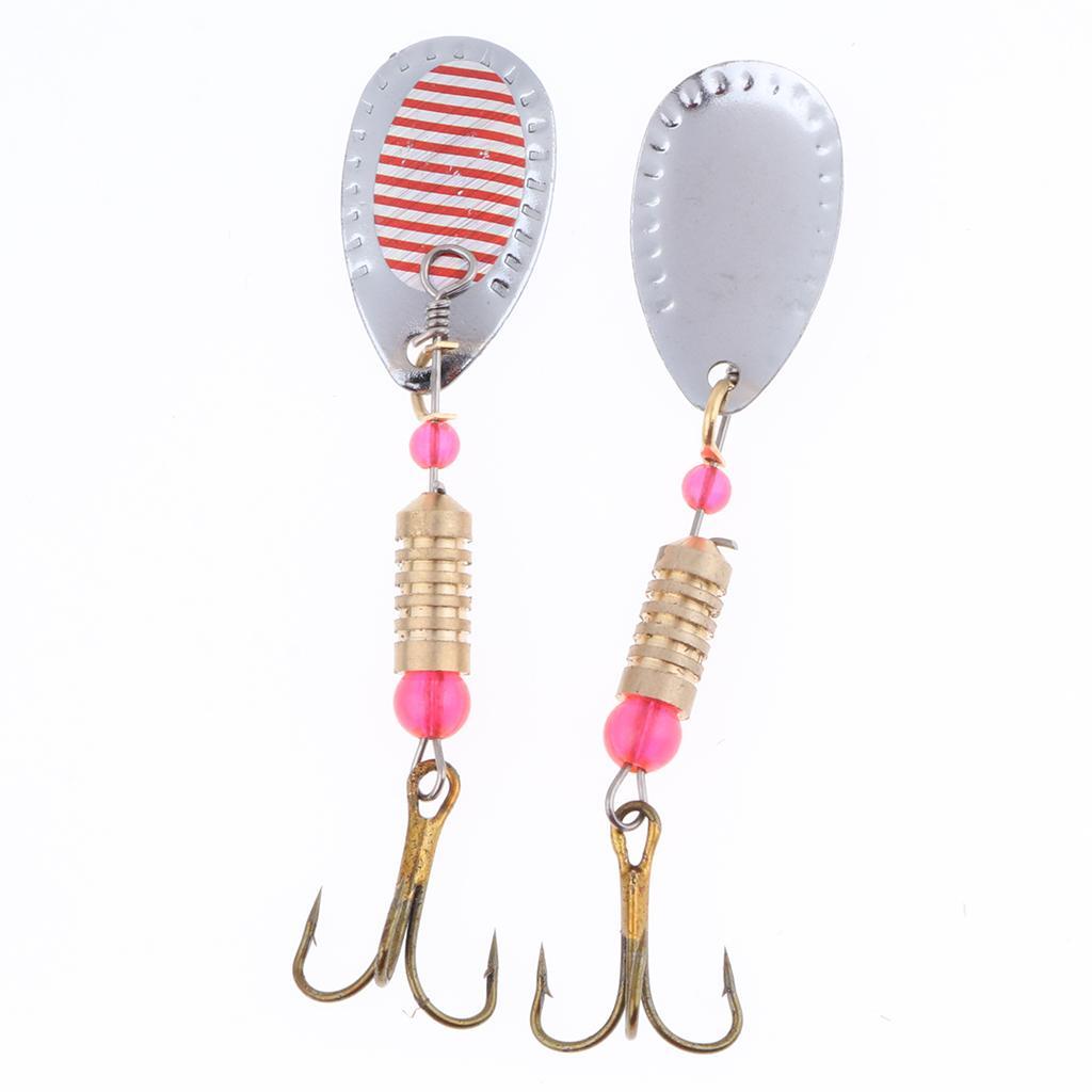 5pcs Spoon Sequin Fishing Lures Metal Artificial Fishing Hard Baits Hook