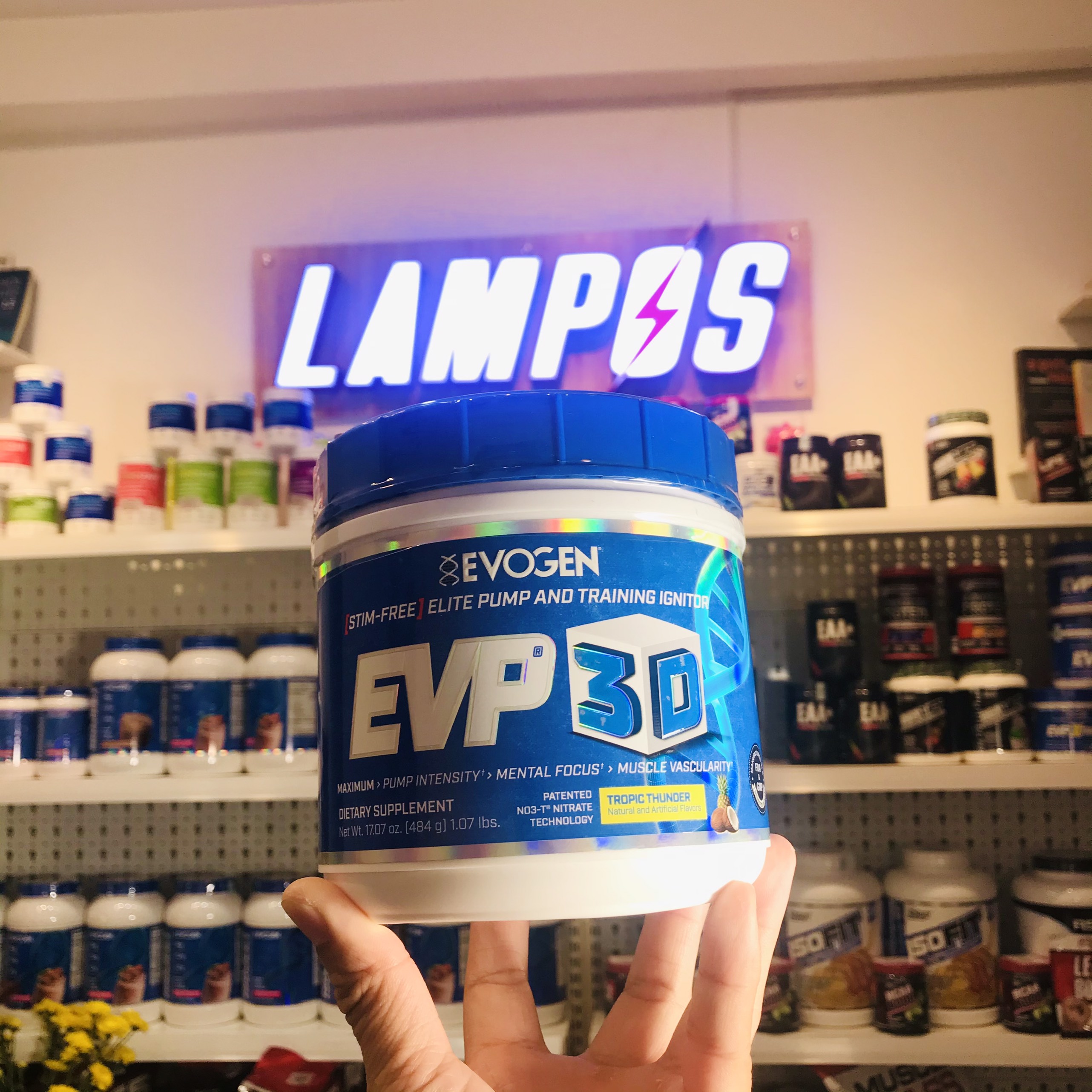 Evogen EVP-3D, Pre-Workout Hỗ Trợ Tập Trung Năng Lượng Trước Tập, Sức Mạnh &amp; Sức Bền, Không Chứa Caffeine, Hộp 40 Lần Dùng