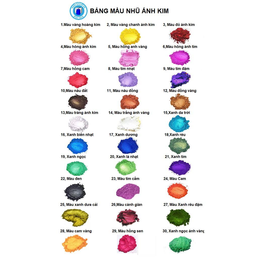Bộ 30 màu nhũ ánh kim loại tốt