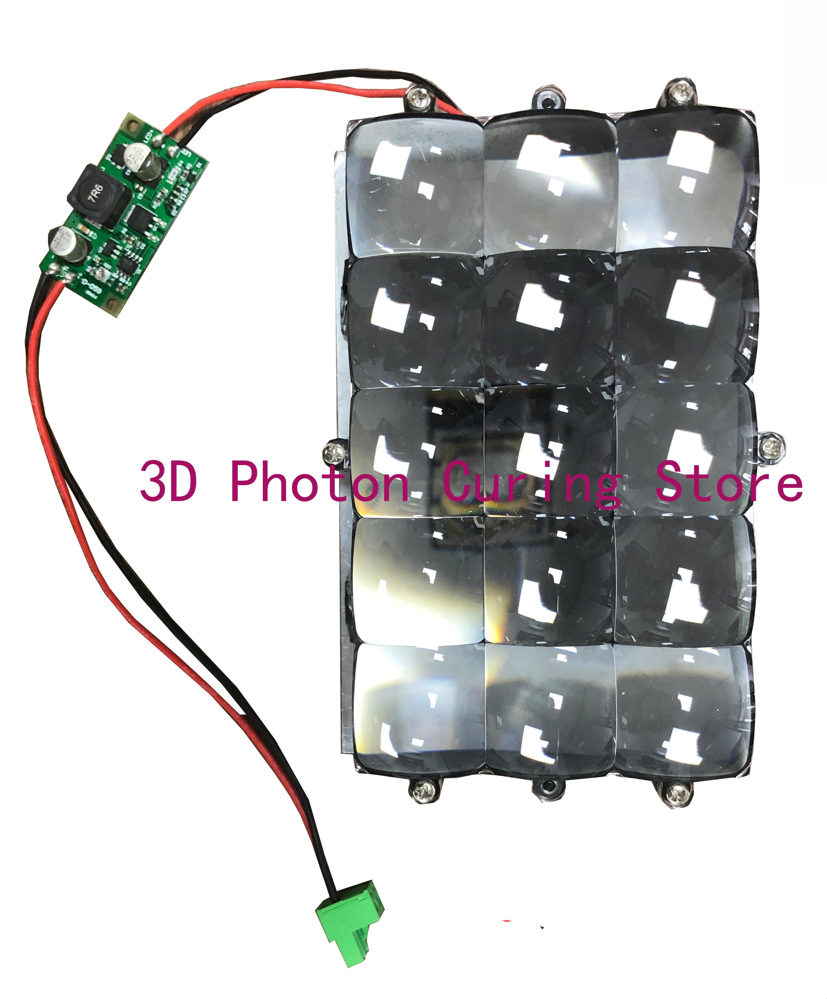 Máy in 3d 6 inch UV led 405nm mảng UV 15 chiếc Nguồn sáng cho máy in 3D Công suất nguồn sáng 45W