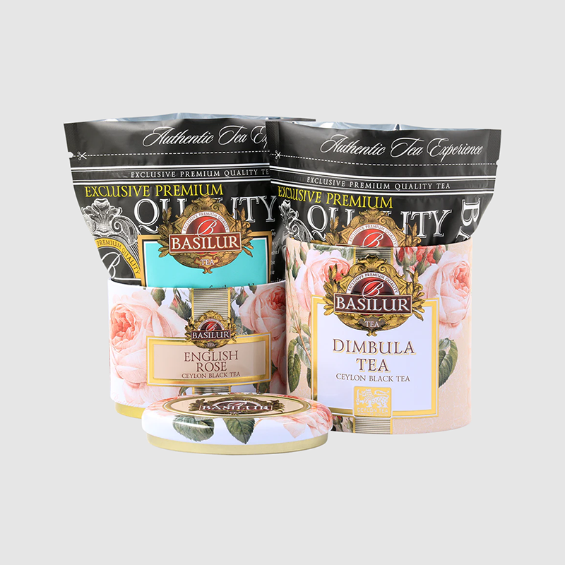 Trà đen Ceylon Basilur ướp hoa hồng vùng Dimbula - 100g