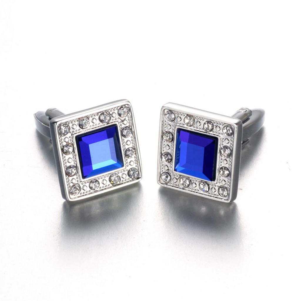 2pcs Mens French Shirt CuffLinks Crystal French Shirts Buttons Cuff Links