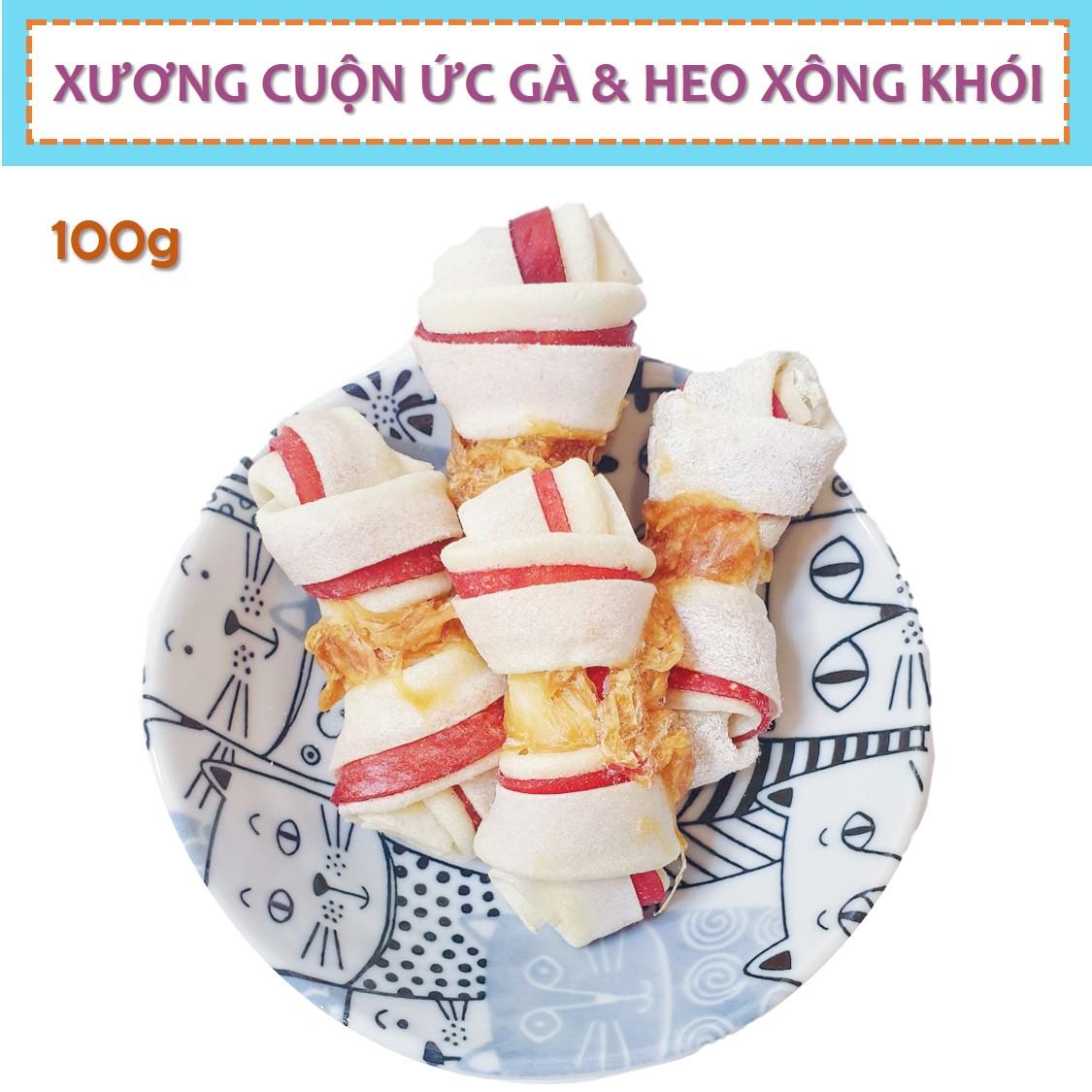 Xương cuộn ức gà dành cho chó