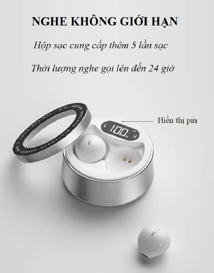 Tai Nghe Bluetooth Mini  X-26 Dung Lượng Pin Lớn