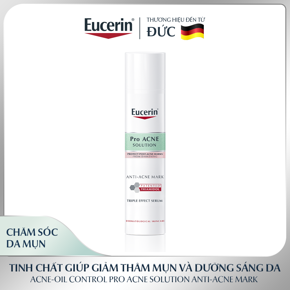 Tinh chất giảm thâm &amp; dưỡng sáng cho da mụn Eucerin Pro Acne Triple Effect Serum 40ml