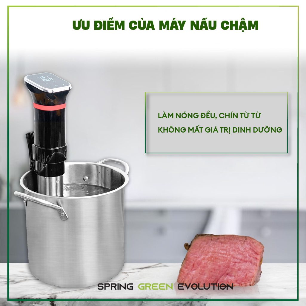 Máy Nấu Chậm Sous Vide SVM11. Kiểm Soát Thời Gian Và Nhiệt Độ Chuẩn Xác. Hàng Nhập Khẩu Chính Hãng SGE Thái Lan