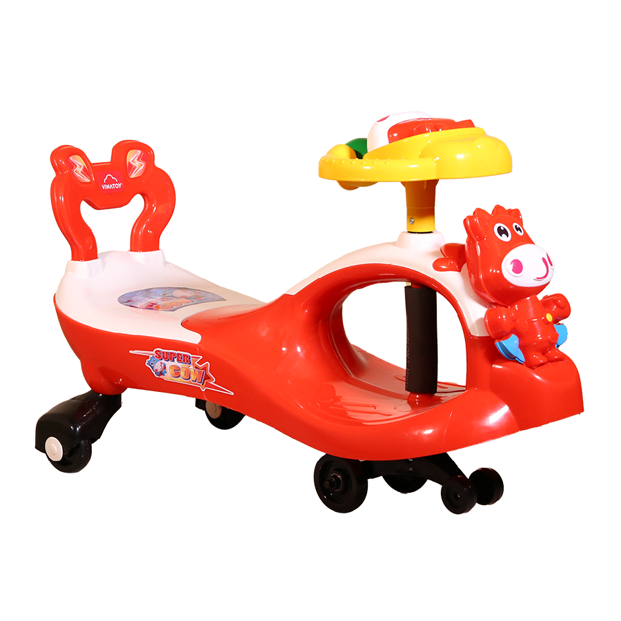 Xe Lắc Trẻ Em Đại Nhựa Chợ Lớn hình Con Bò Dành Cho Bé Từ 2 - 4 Tuổi - M1904B-X3B