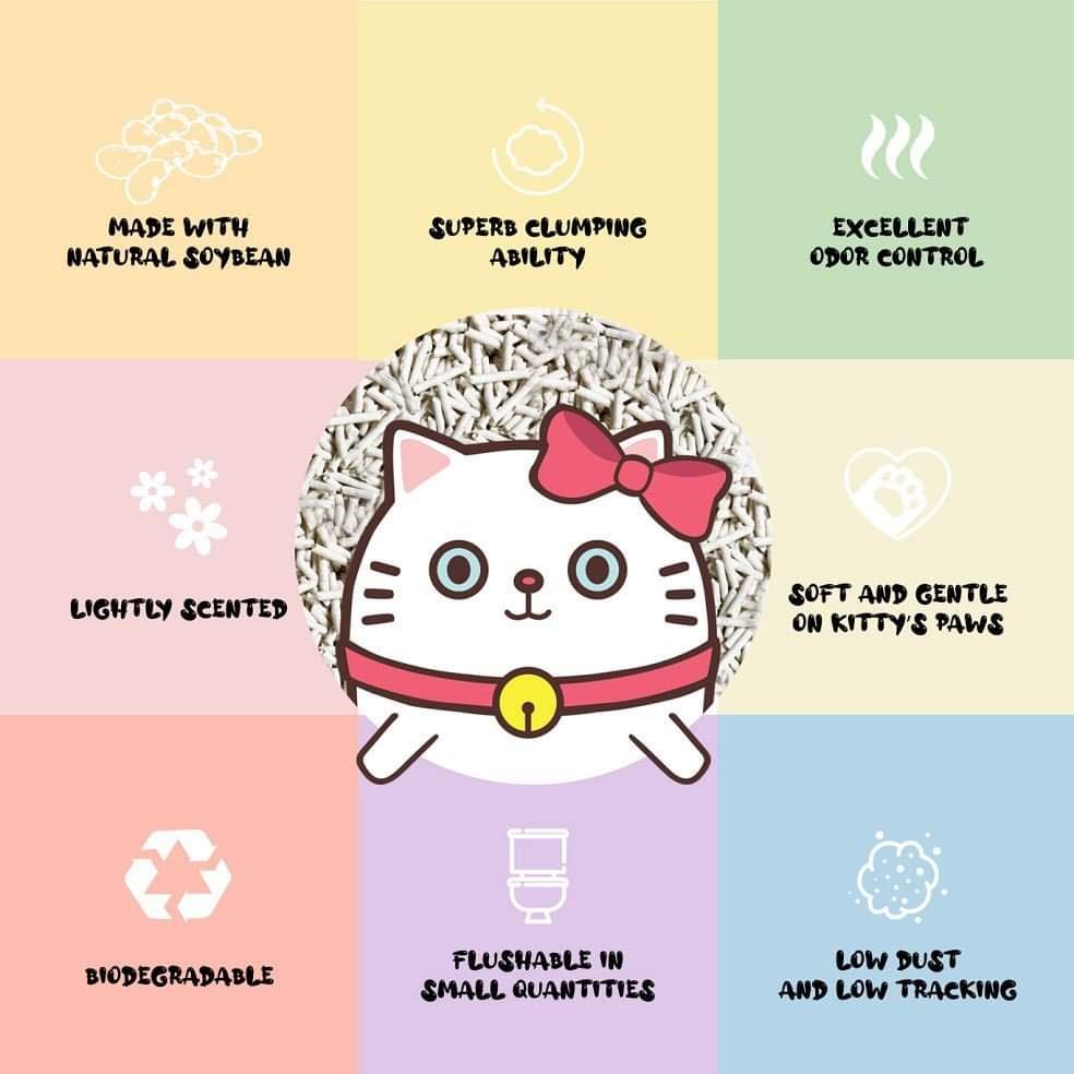 Cát Vệ Sinh Mèo Đậu Nành Cao Cấp Không Bụi Vón Nhanh - JollyCat Tofu 6L